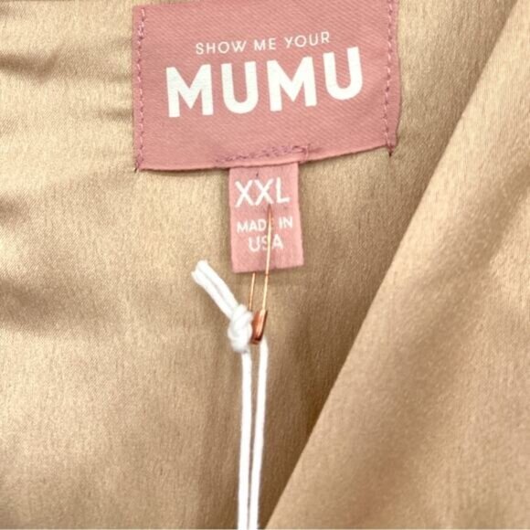 NWT Show Me Your MuMu Roman Twist Gown Champagne Luxe XXL - Picture 7 of 9